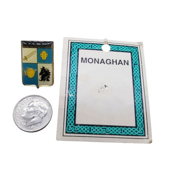 MONAGHAN Coat of Arms Pin Heraldry Names Manufacturers Ltd Ulster Ireland - Picture 5 of 6